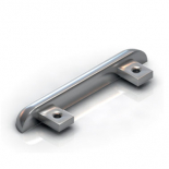 Double bottom track end cover, metal