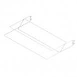 Shoe Rack - 2 Levels, L=607, White, 601x380x71 mm