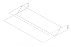 Shoe Rack - 2 Levels, L=607, White, 601x380x71 mm