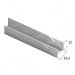 Top-hung Rail, L=2300, White, 25x25x2300 mm