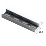 Wall-mount Rail, L=1200, Metallic, 25x17x1216 mm